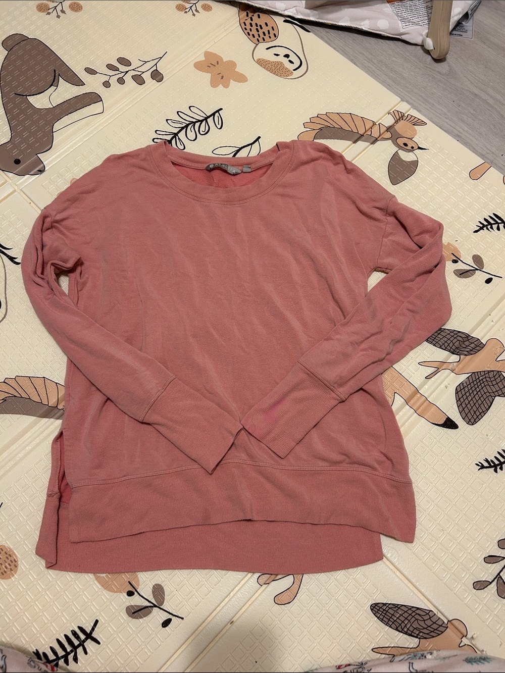 Athleta Long Sleeve Crewneck Top in Dusty Rose